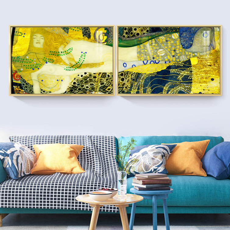 Vault W Artwork Klimt Wall Art Framed On Metal 2 Pieces by Gustav Klimt